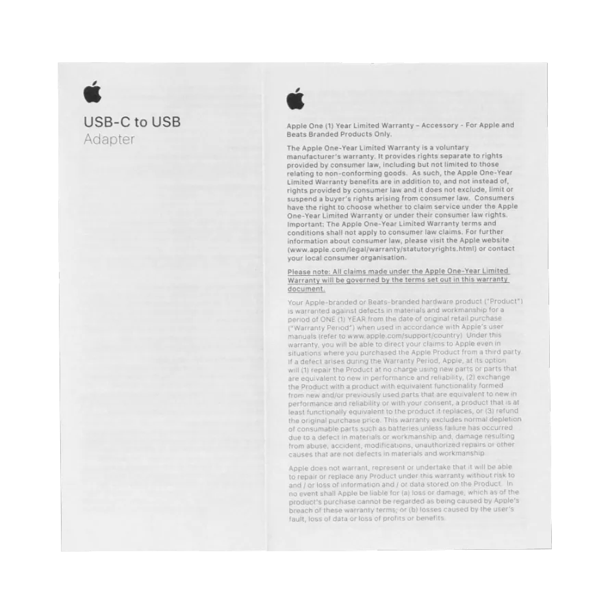 Cable Apple Original USB-C a USB-A hembra 8cm corto modelo A1632 para adaptacion 4