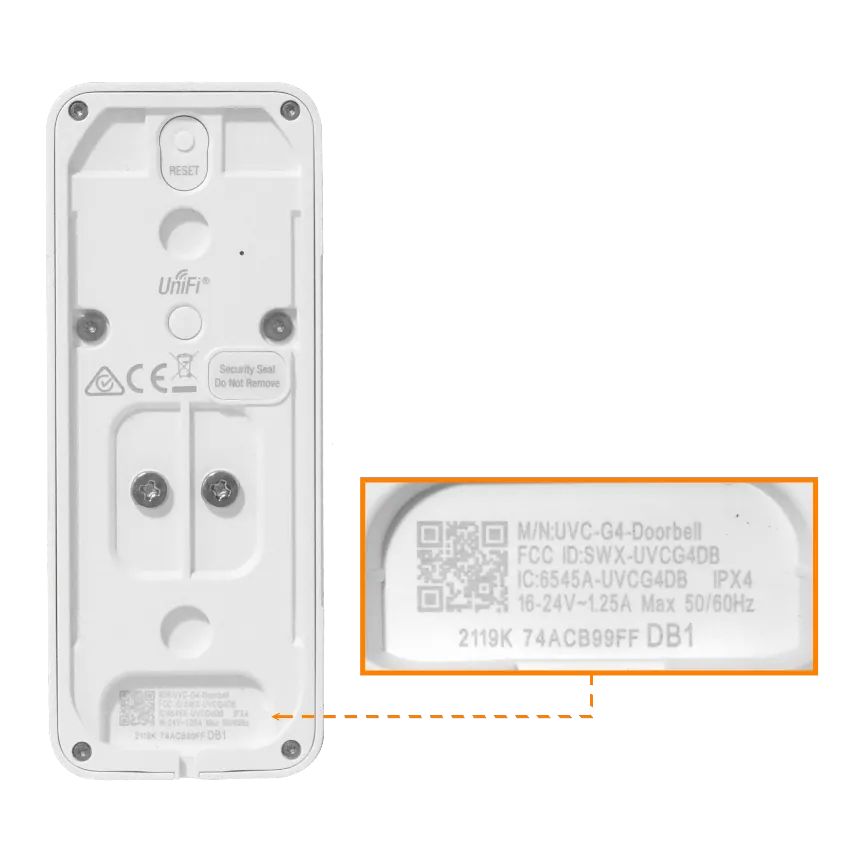 Timbre Inteligente con Cámara de Visión Nocturna, Ubiquiti G4 Doorbell, WiFi UniFi Auto-Link, Blanco 8