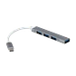 Hub USB 4 puertos USB3.0 conector USB-C aluminio cable 4cm - Miniatura 3