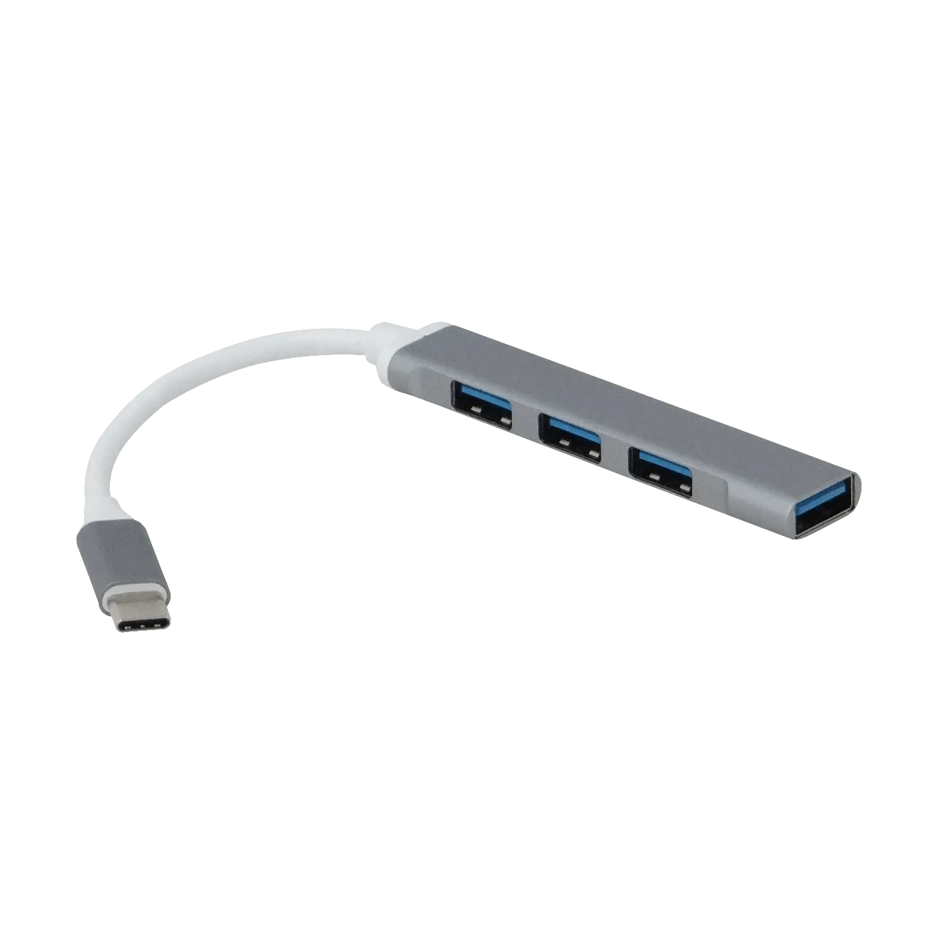 Hub USB 4 puertos USB3.0 conector USB-C aluminio cable 4cm 3