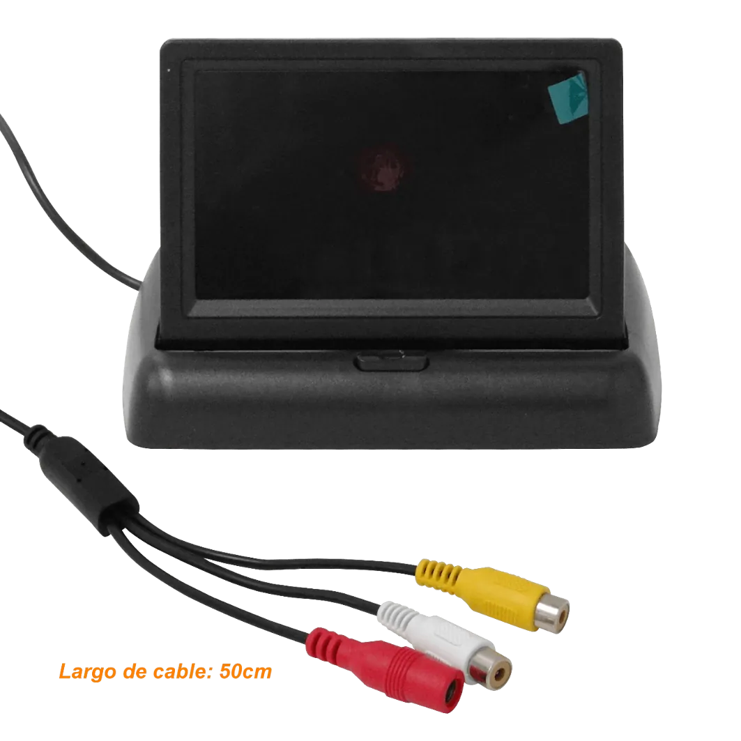 Monitor 4-pulgadas Pantalla Analogo 2-RCA-H Plug-5,5x2,1mm Auto-Muro 2