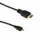 Cable Micro-HDMI Macho a HDMI Macho, 1.5 Metros, Negro - Miniatura 1