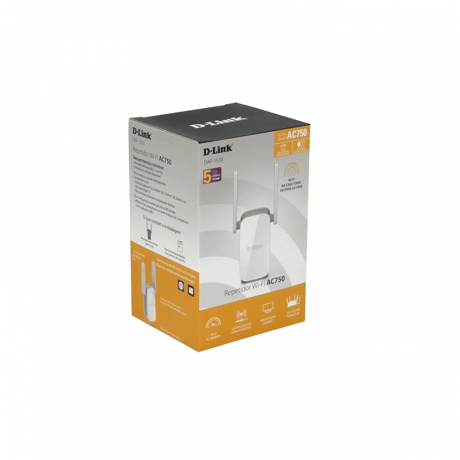 Repetidor D-link DAP-1530   AC750 Plus Wi-Fi Range Extender 5