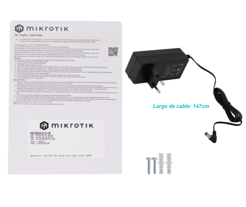 Router MikroTik RB5009UG+S+IN - x7 Puertos, x1 2.5G, x1 SFP+ 10G, CPU Quad-Core 1.4GHz, 1GB RAM 4