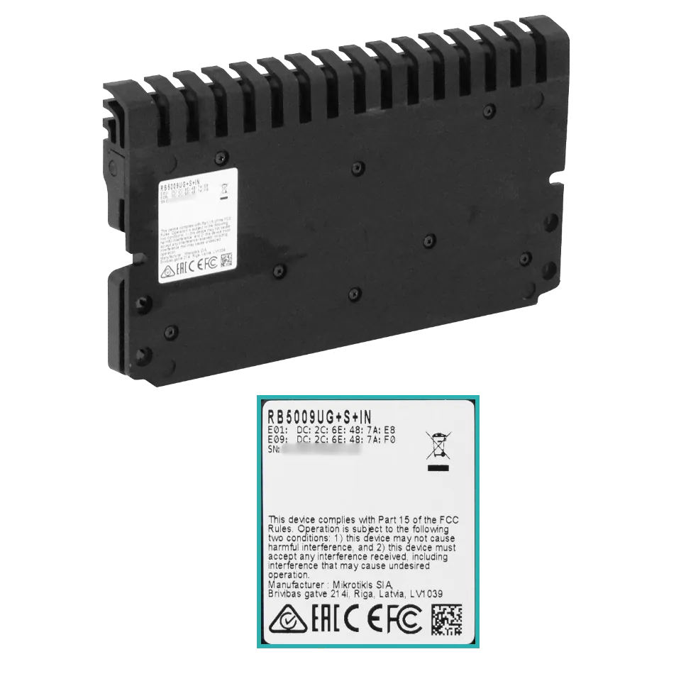 Router MikroTik RB5009UG+S+IN - x7 Puertos, x1 2.5G, x1 SFP+ 10G, CPU Quad-Core 1.4GHz, 1GB RAM 6