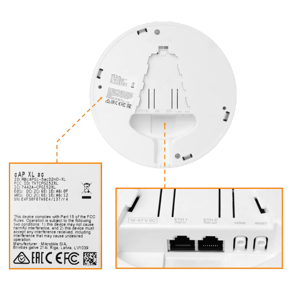 Punto de Acceso MikroTik cAP XL ac - Doble Banda 2.4/5 GHz, Montaje en Techo/Pared 4