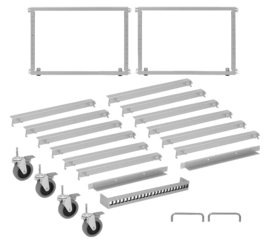 Bastidor Rack Ubiquiti URACK - 6U, Armable, con Ruedas y Patch 24xKeystone 6