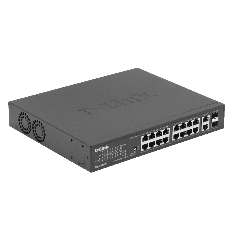 Switch PoE D-Link DES-1018MPV2, No Gestionado, 16/10/100Mbps PoE, Alcance 250 Metros 1