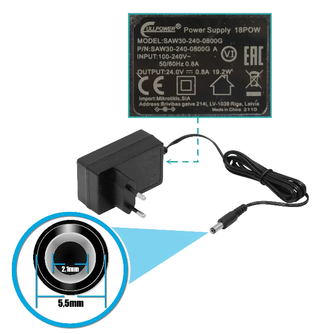 PTP MikroTik LHG-LTE18-KIT CAT18 17dBi 1200/150Mbps 1-SIM 24V 391mm 4