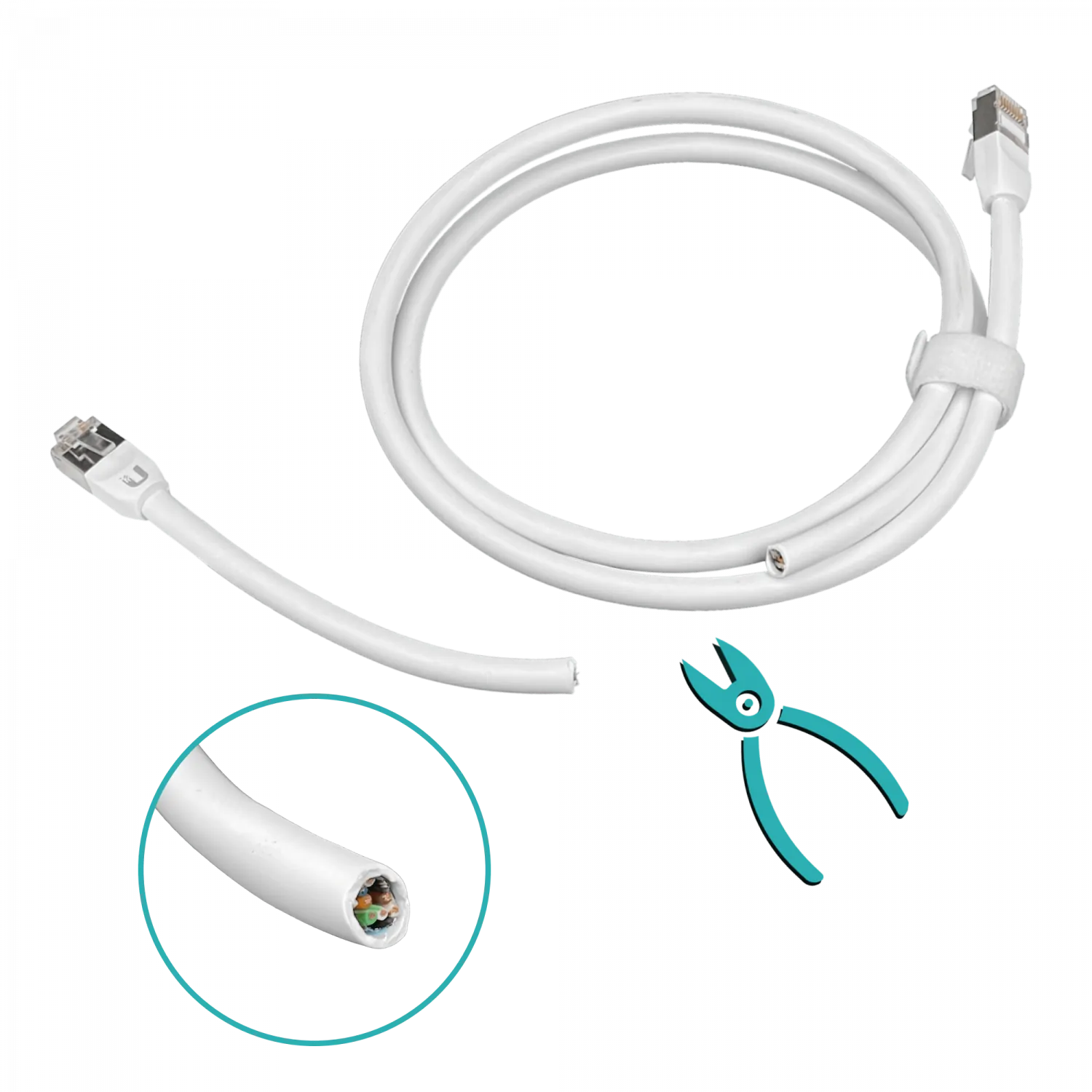 UBIQUITI 1mt Blanco F/UTP Cat5e Cable UACC-Cable-Patch-Outdoor-1M-W 4