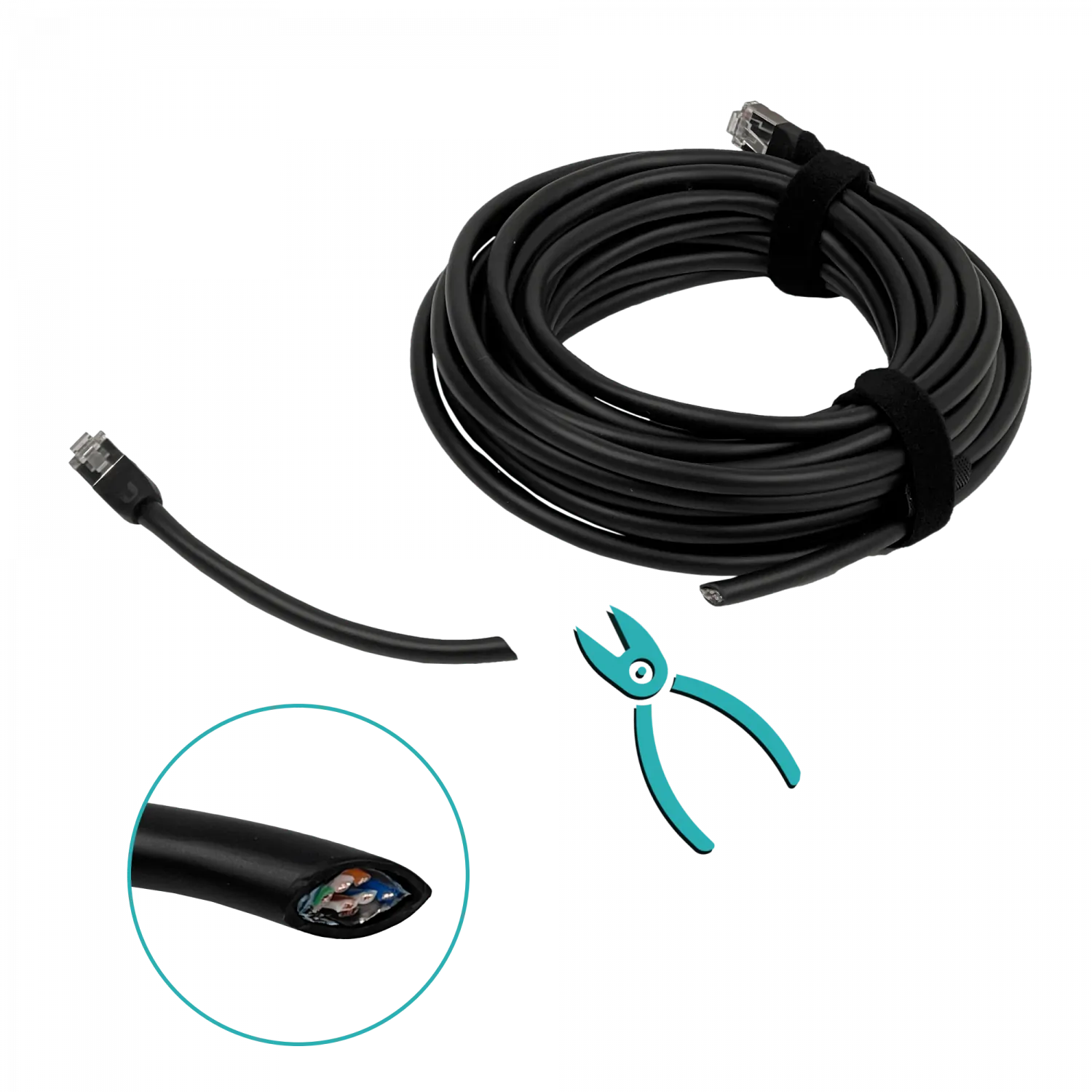  Cable 8mt Negro F/UTP Cat5e UACC-Cable-Patch-Outdoor-8M-BK UBIQUITI  5