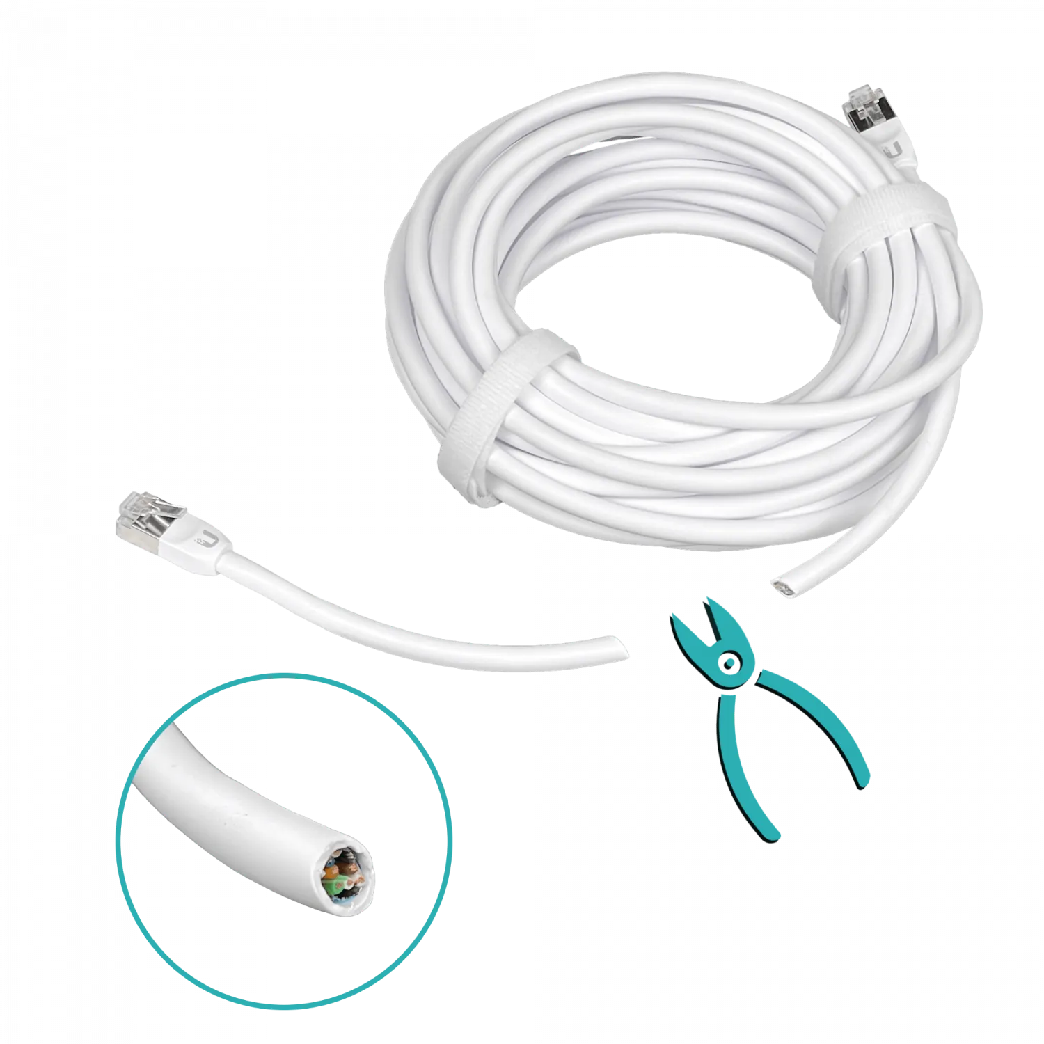 Cable Patch Cat5e Ubiquiti F/UTP Exterior Blanco 8m 5
