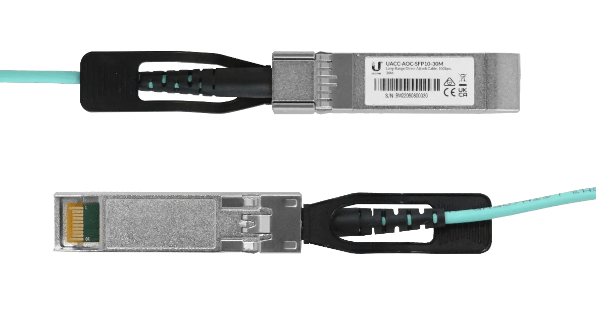 Cable Fibra MM Ubiquiti UA1-30 - SFP+ 10Gbps, Directo, 3mm, Longitud 30m 2