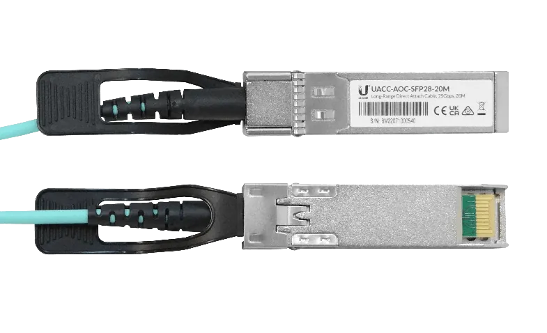 Cable Fibra MM Ubiquiti UA2-20 - SFP28 25Gbps, Directo, 3mm, Longitud 20m 2