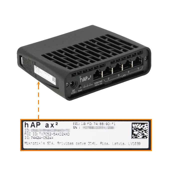 Router Inalámbrico MikroTik hAP ax² - Wi-Fi 6 Dual Band, 5x Puertos Ethernet, PoE In/Out 3