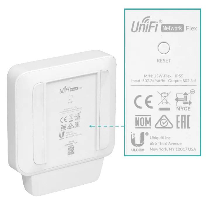 3 x Conmutador Gigabit de 5 Puertos con PoE para Interior/Exterior, Ubiquiti UniFi Switch Flex 5