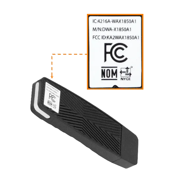 Adaptador de Red D-Link DWA-X1850, WiFi 6, WPA3™, USB 3.2 Gen 1, Negro 2