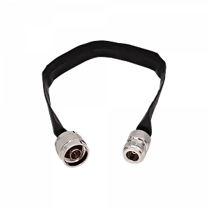 Cable Coaxial Plano 30cm, N-Hembra a N-Macho, Ventana Puerta, 0-6GHz, Negro  