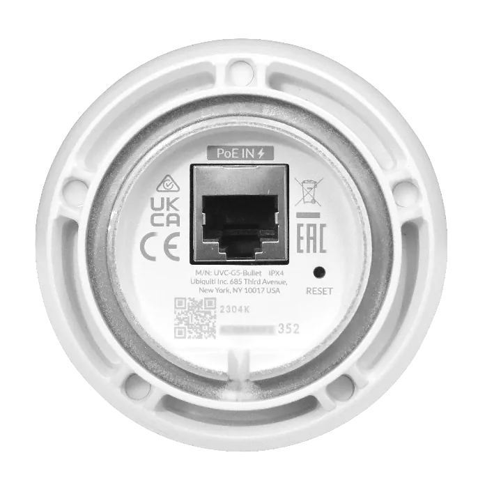 Cámara de Vigilancia Ubiquiti UniFi Protect G5 Bala, 2K HD Int/Ext con Detección de Eventos por IA 6