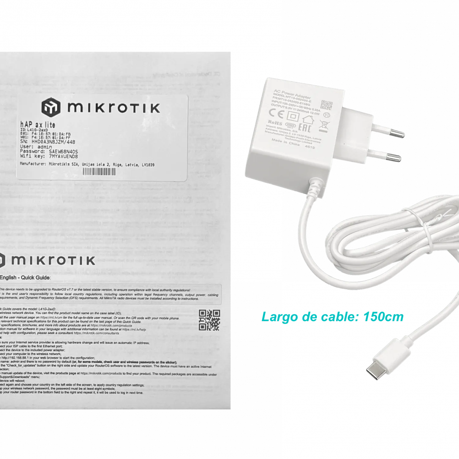 Router Inalámbrico MikroTik hAP ax lite - Wi-Fi 6, 2.4 GHz, 4 Puertos Gigabit Ethernet 6