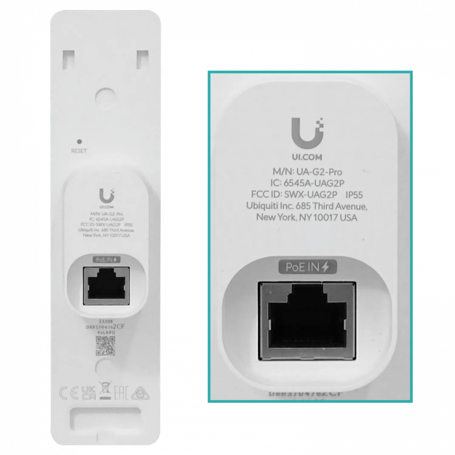 Timbre IP Ubiquiti UA-G2-PRO - Blanco, IP55, Lector NFC, CCTV, UniFi Access 9
