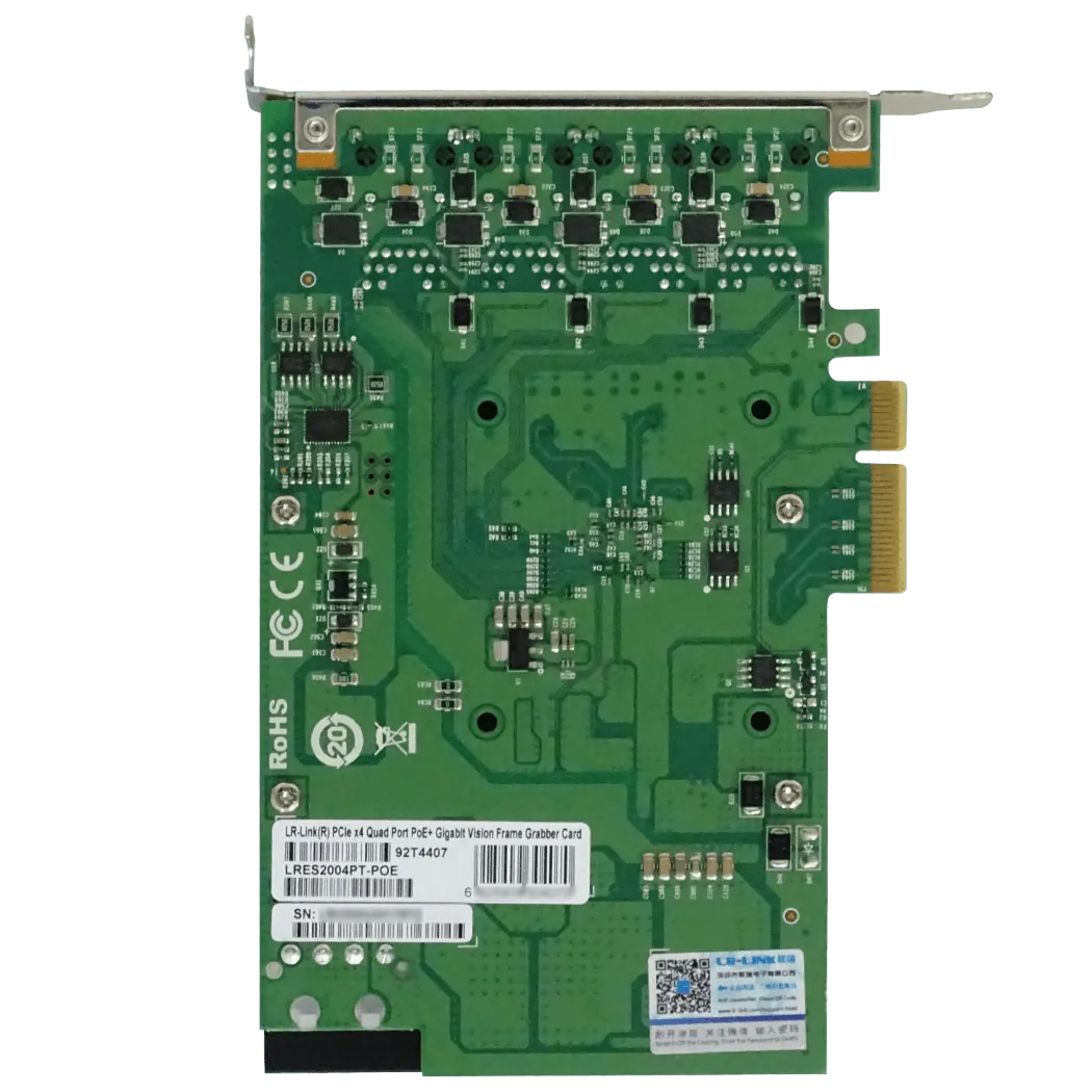 Tarjeta de Red PCIe x4 LR-LINK LRES2004PT-POE - Cuatro Puertos Gigabit con PoE+, Intel I350 2