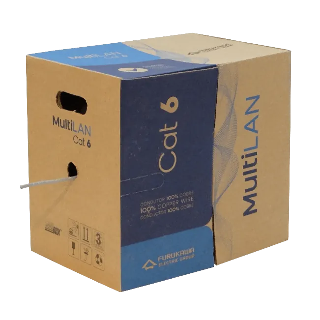 Caja Cable FURUKAWA CAT6 UTP Gris 305m Unifilar Multilan IEC60332-1 3