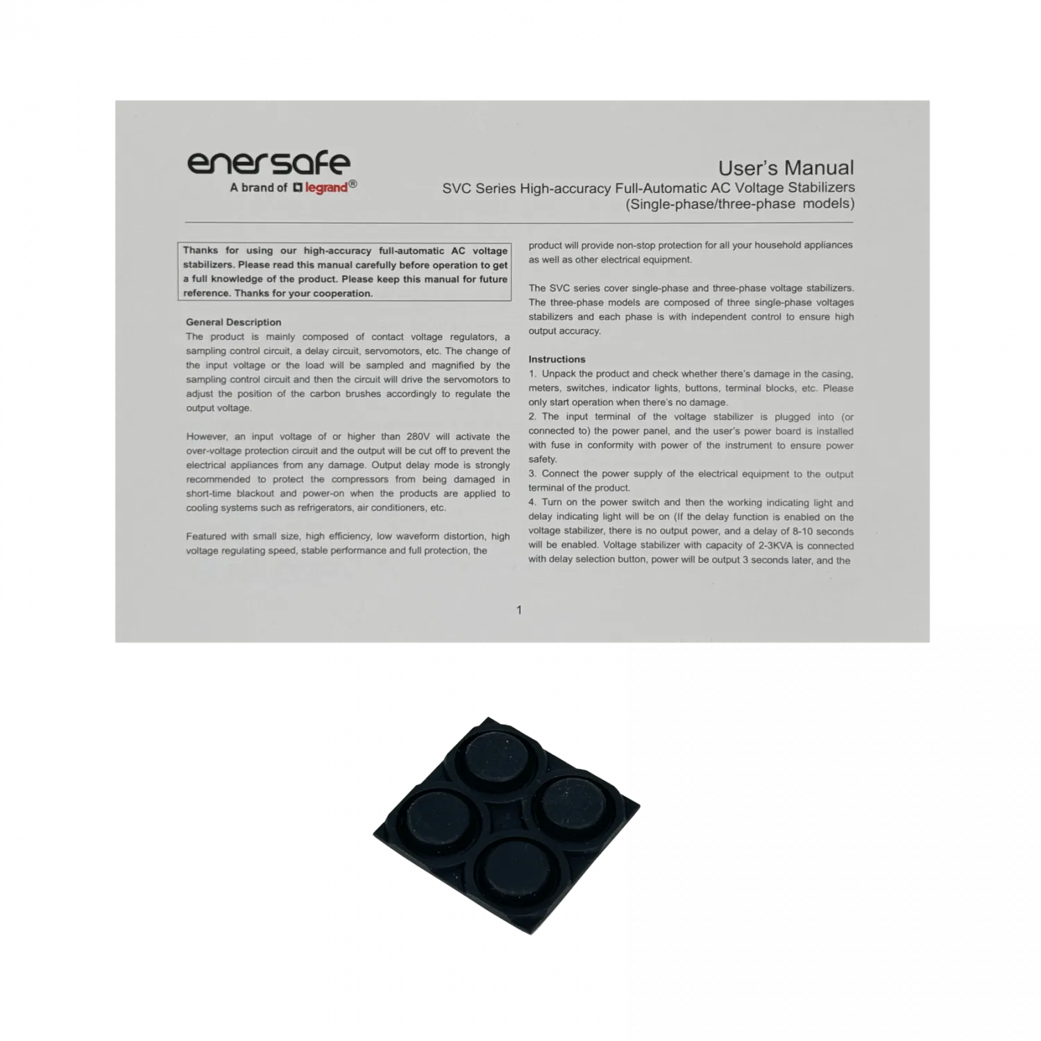 Regulador ENERSAFE AVR5000 5kVA 4500W 0.9, 164-260VAC, Salida Regleta IP20 2