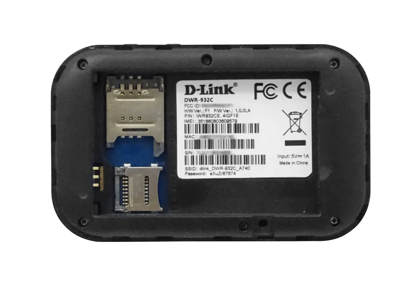 Router Portátil D-Link DWR-932C 4G LTE, Wi-Fi N300, Batería 2000mAh 2