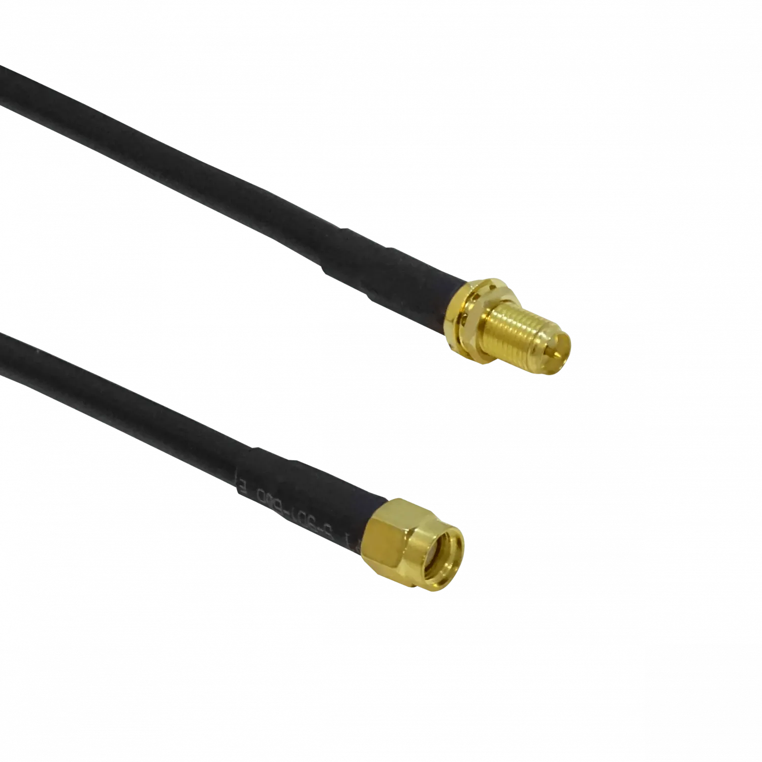 Cable Coaxial 15m, RPSMA-Hembra a RPSMA-Macho, RG58 LMR195, Negro 1