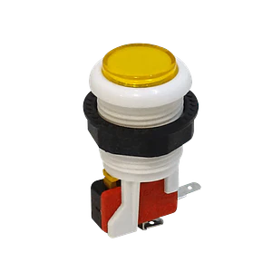 Interruptor Pulsador Arcade Amarillo 27mm NA N/A SPST 2-pin