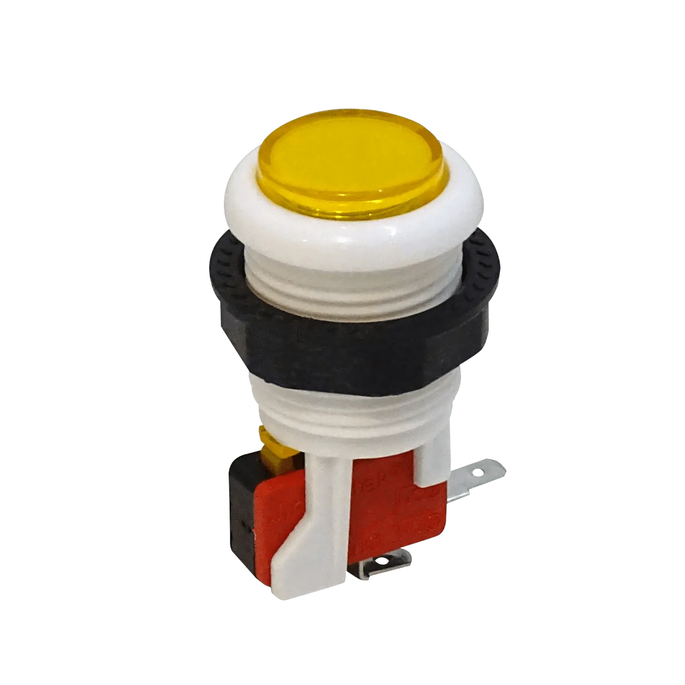 Interruptor Pulsador Arcade Amarillo 27mm NA N/A SPST 2-pin 1
