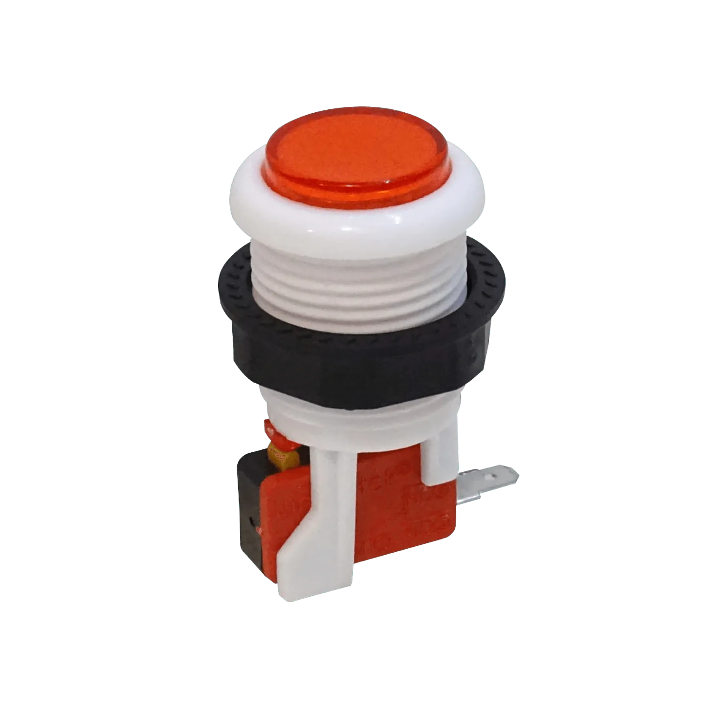 Interruptor Pulsador Arcade Rojo 27mm NA N/A 2-pin 1