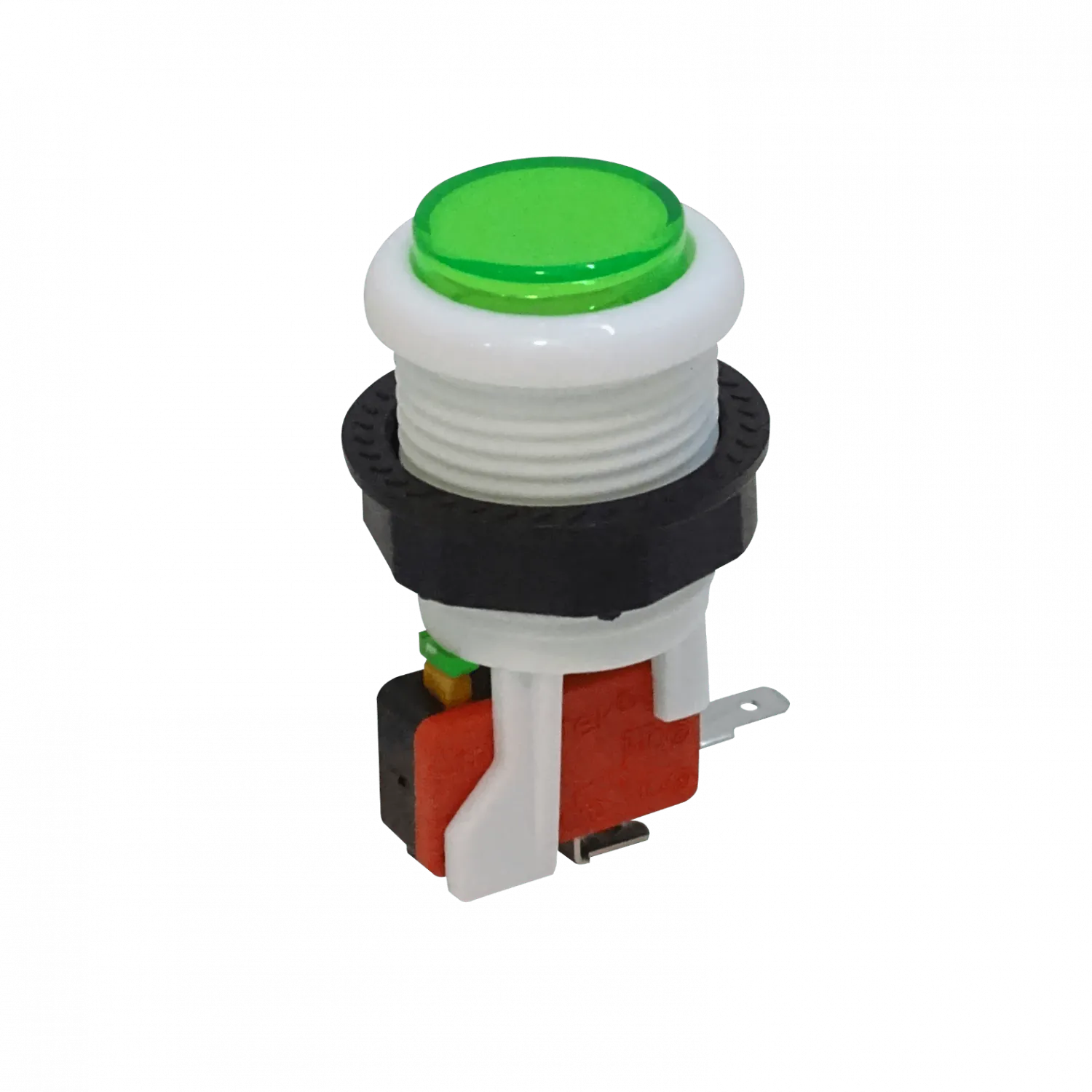 Interruptor Pulsador Arcade Verde 27mm NA N/A 2-pin 1
