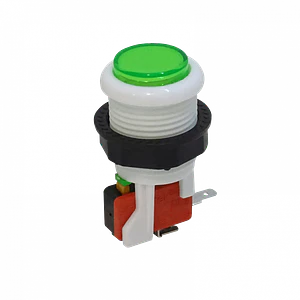 Interruptor Pulsador Arcade Verde 27mm NA N/A 2-pin