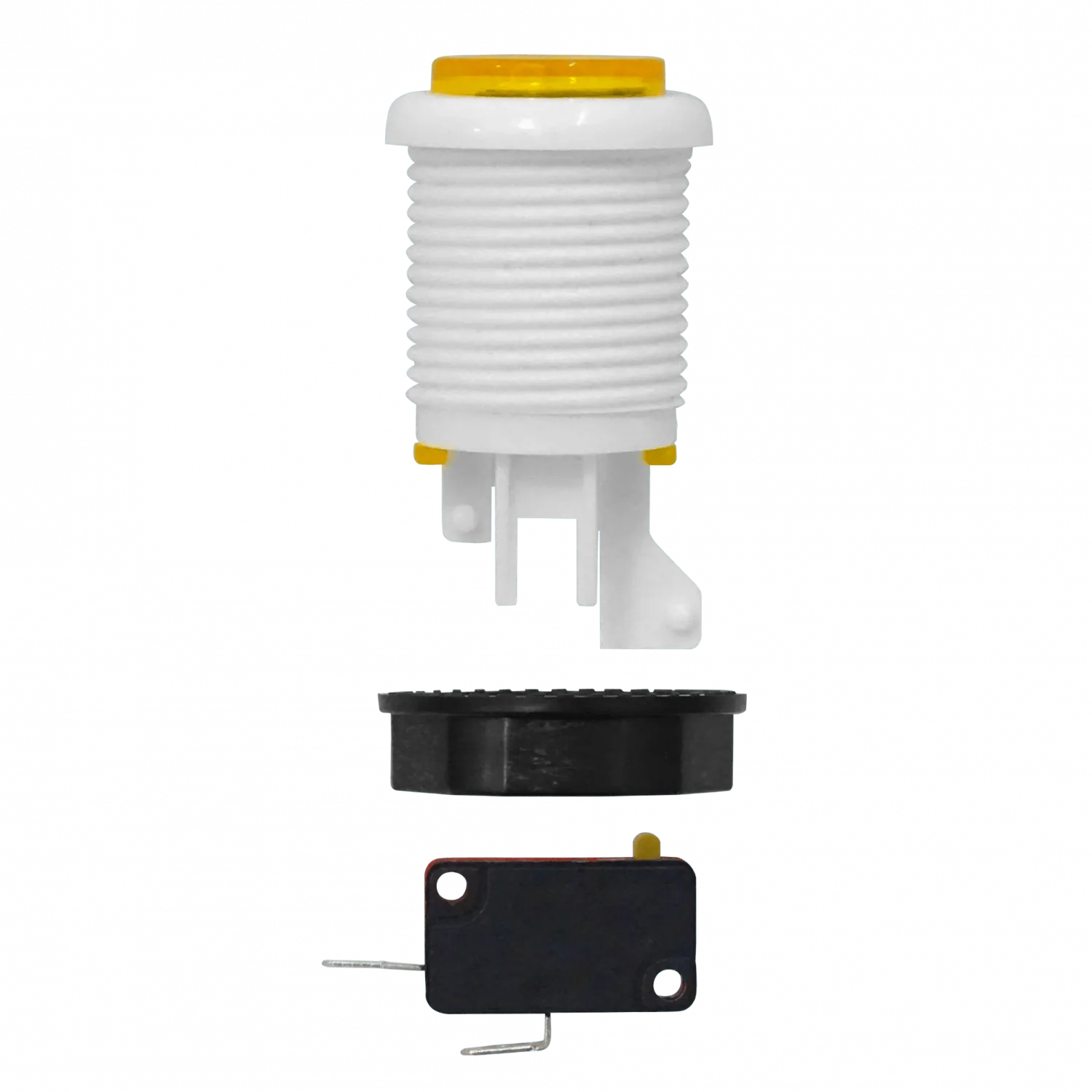 Interruptor Pulsador Arcade Amarillo 27mm NA N/A SPST 2-pin 5