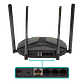 MERCUSYS WiFi6 AX1800 5GHz+2,4GHz 1201+574mbps 4-ant-fija 3-1000 1-WAN - Miniatura 2