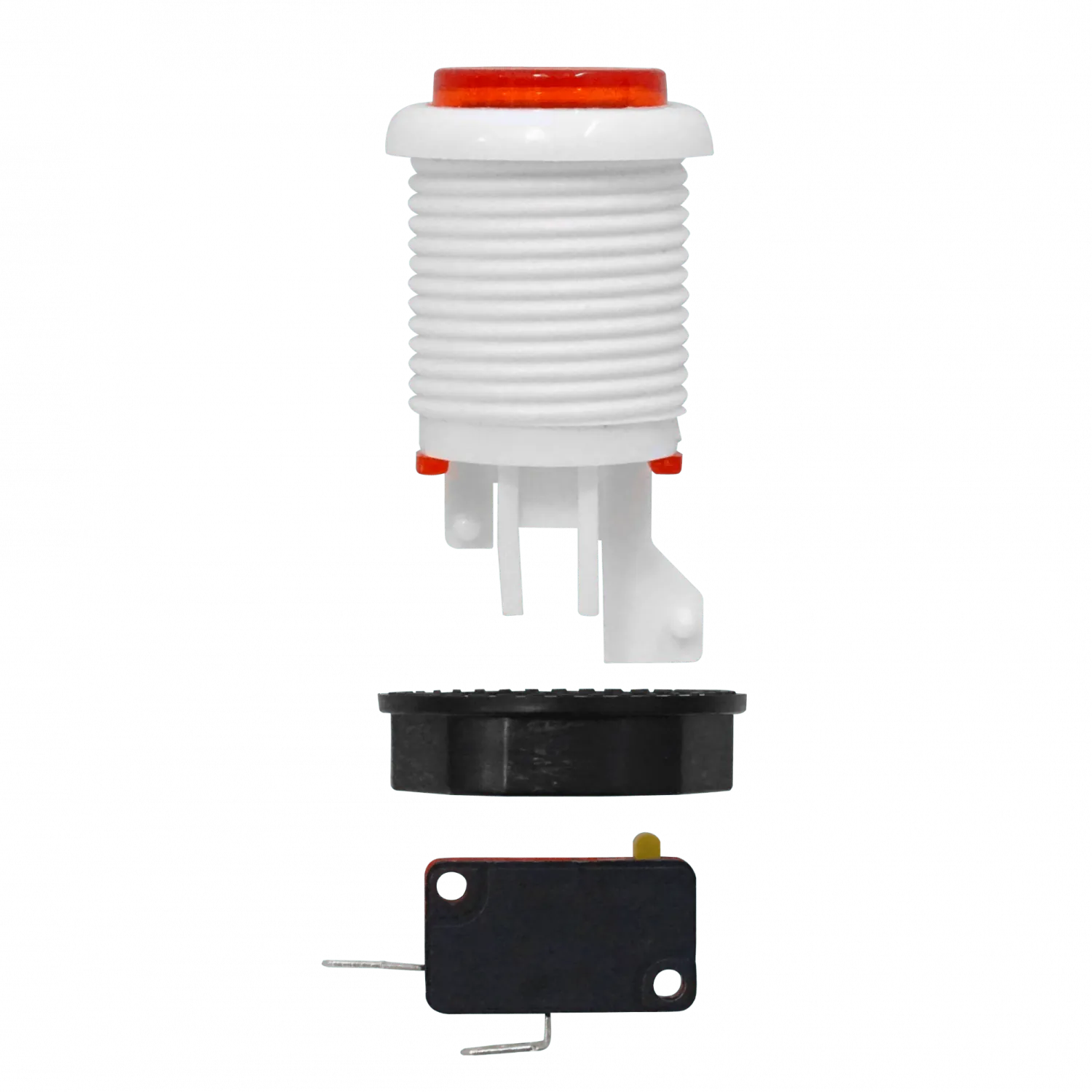 Interruptor Pulsador Arcade Rojo 27mm NA N/A 2-pin 2