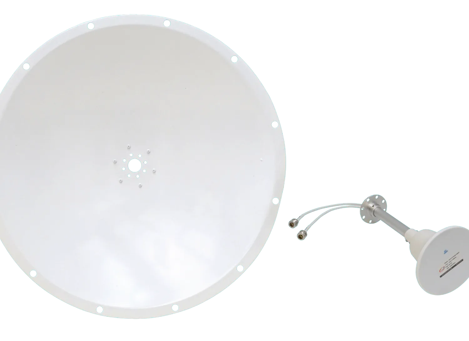 Antena Plato 24dBi 2,4GHz 2,3-2,7GHz 11ºx11º 2-N-Hembra 60cm Dish 3