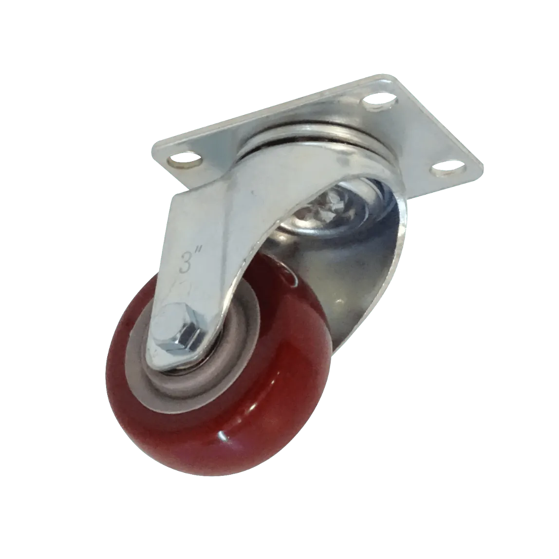 Rueda 3-pulgadas Rojo Giratoria Soporta-30Kg 65x92x105mm 2