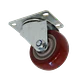Rueda 3-pulgadas Rojo Giratoria Soporta-30Kg 65x92x105mm - Miniatura 3