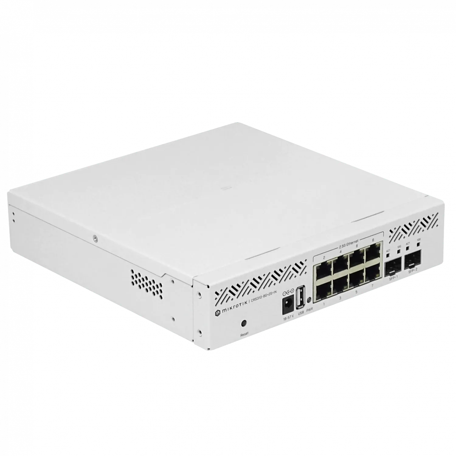 Switch MikroTik CRS310-8G+2S+IN 8x 2.5G + 2x SFP+ 10G USB Rack RouterOS L5 2