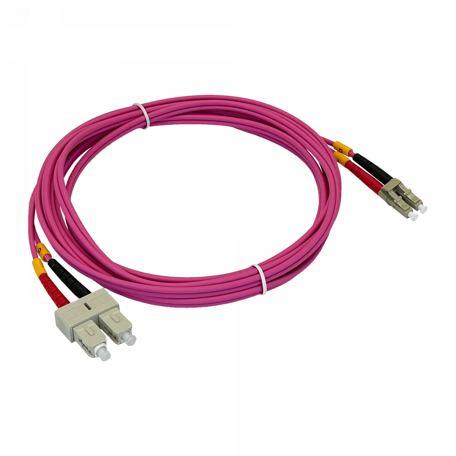 Jumper Fibra 50/125um 3,0mm LSZH 3mt LC-SC OM4 MultiModo MM Duplex  3