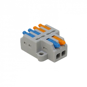 Regleta de Conexión de 2 a 4 Conductores, 32A 250V, AWG28-14, 0.08-2.5mm², D2-4  