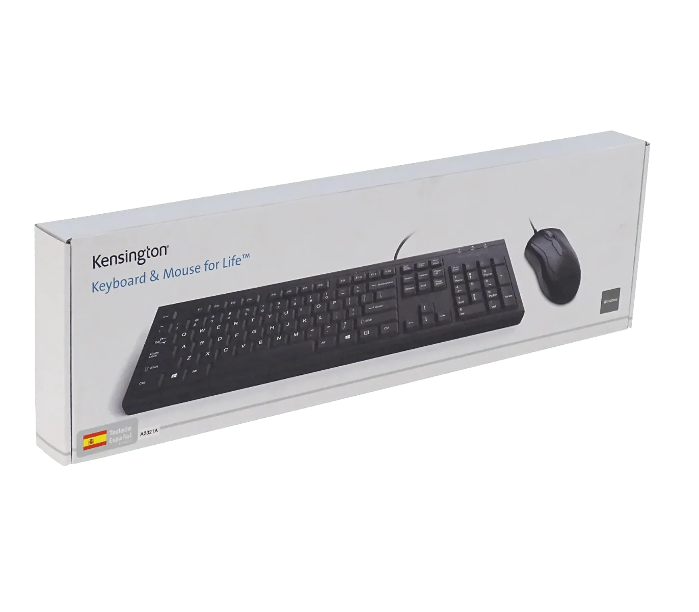 Teclado y Mouse Cable Resistente Antiderrames USB-AM Negro KENSINGTON  4