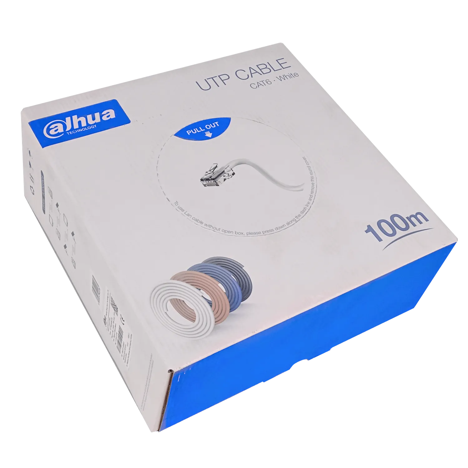 DAHUA 100m Cat6 Blanco PVC Cable UTP Unifilar Cobre AWG24 PFM920I-6UN 2