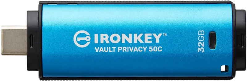 Pendrive KINGSTON 32GB USB-C Encriptado AES-256 IronKey IKVP50C/32GB  3