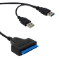 Adaptador SATA 1-USB3.0 DiscoDuro Externo 2,5/3,5 req-12 USB2.0 - Miniatura 5