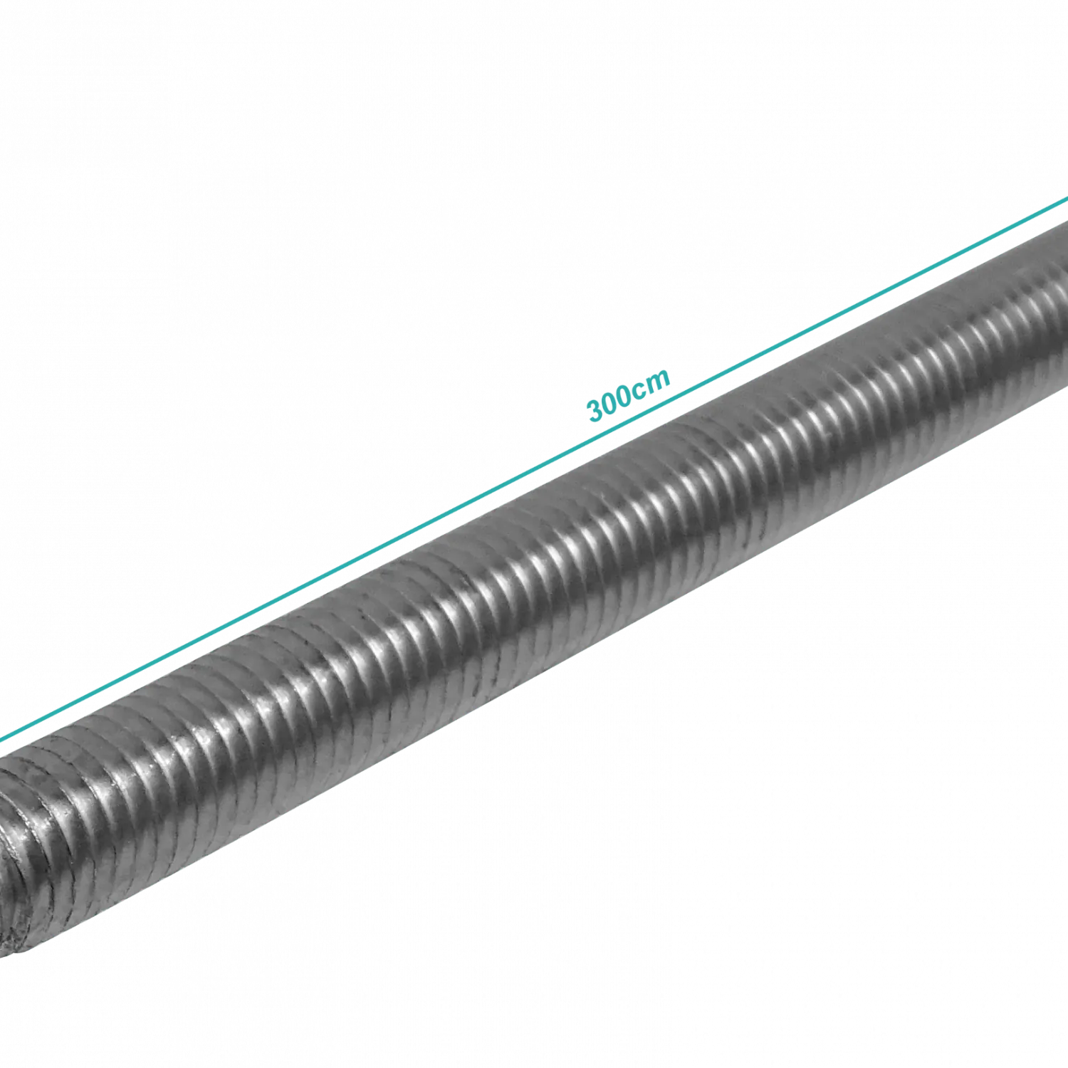 Esparrago 12,7mm Barra Hilada 1/2pulgadas x3mt Hilo Sinfin Zinc 300cm  2
