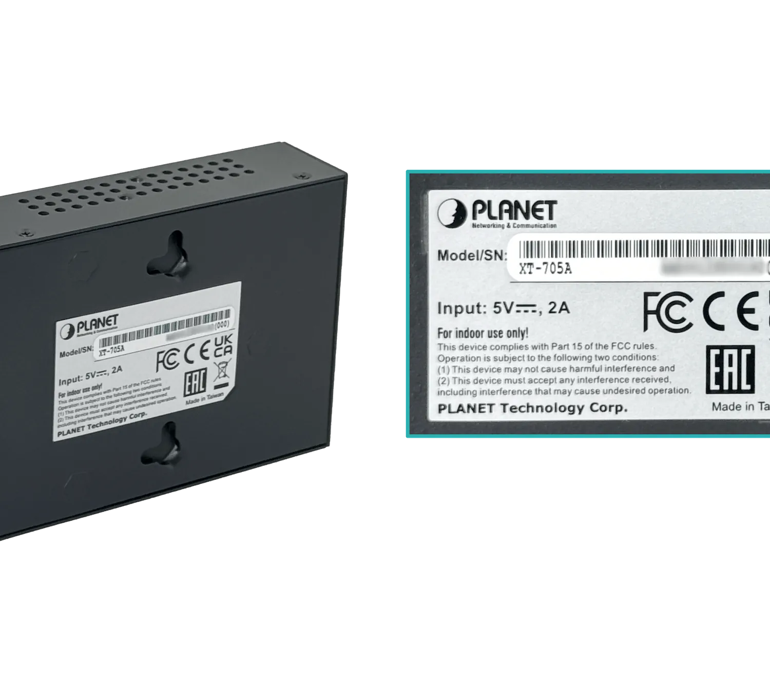 Media Converter Cobre No-admin inc-5VDC/2A PLANET 1-10G 1-SFP+10G  6